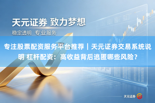 专注股票配资服务平台推荐｜天元证券交易系统说明 杠杆配资：高收益背后逃匿哪些风险？
