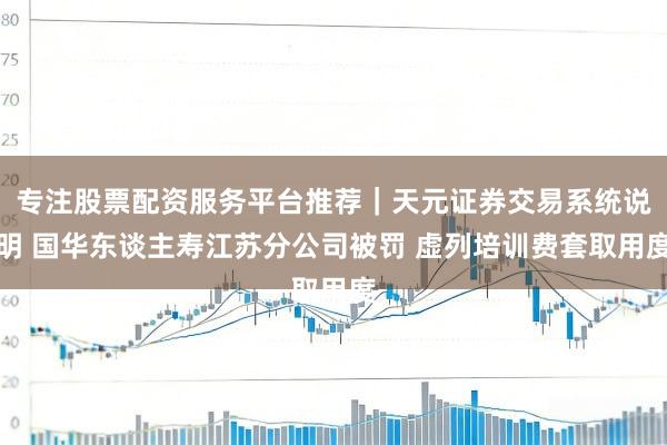 专注股票配资服务平台推荐｜天元证券交易系统说明 国华东谈主寿江苏分公司被罚 虚列培训费套取用度